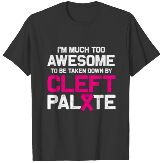 Cleft Palate Lip Fun Info Strong Awareness graphic T-shirt