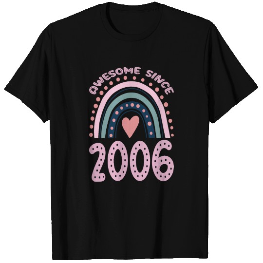 Awesome Since 2006 Rainbow Pastel Birthday 2000s T Shirts