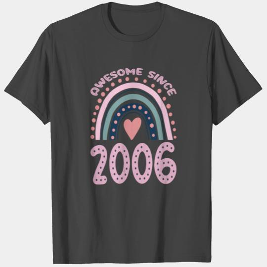 Awesome Since 2006 Rainbow Pastel Birthday 2000s T Shirts