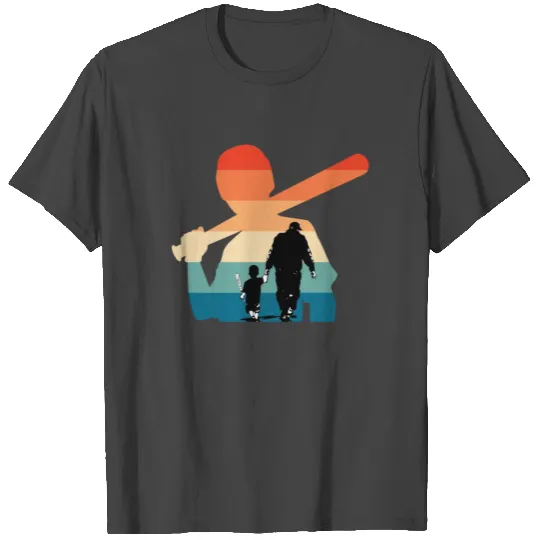 Baseball Dad Kids Matching Fathers Day T Shirts
