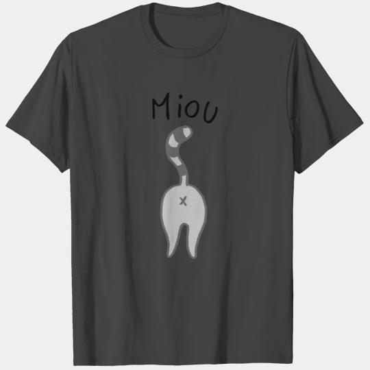 Grey Cat Back T Shirts