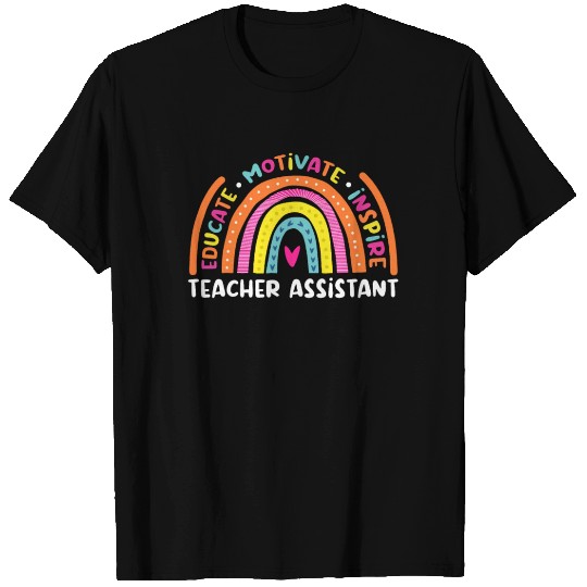 Educate Motivate Inspire Teacher Assistant Boho T Shirts
