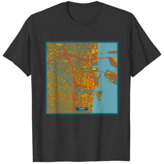 Miami map T-shirt