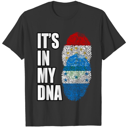 Tajikistani And Honduran Vintage Heritage DNA Flag T-shirt