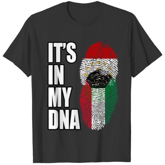Tajikistani And Kuwaiti Vintage Heritage DNA Flag T-shirt