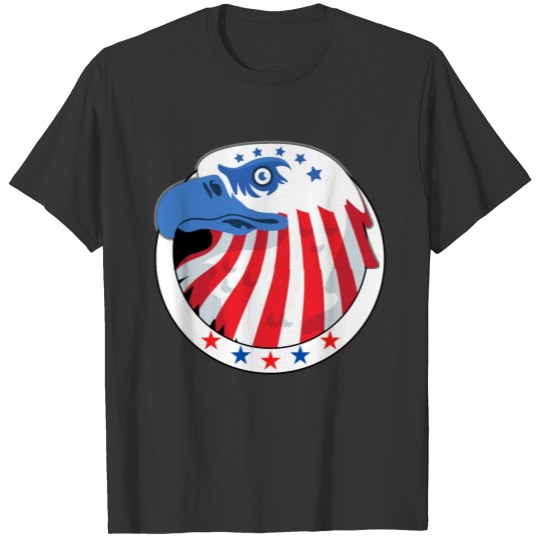 American flag and an eagle for 4th of july T-shirt