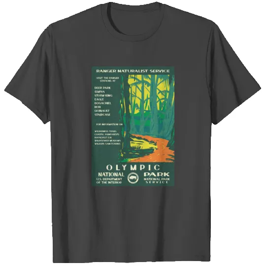 Hoh Rain Forest Olympic National Park WPA T Shirts