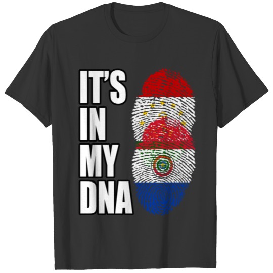 Tajikistani And Paraguayan Vintage Heritage DNA Fl T-shirt