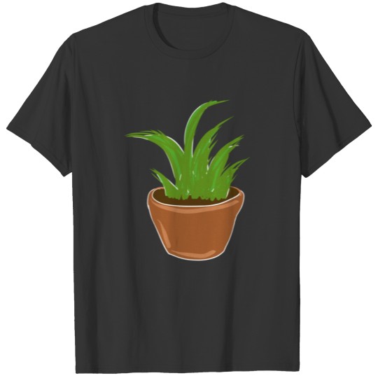 cartoon plant nature icon grass T-shirt
