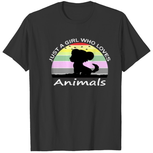 Just Girl Who Loves Animals Puppy Gift T-shirt T-shirt
