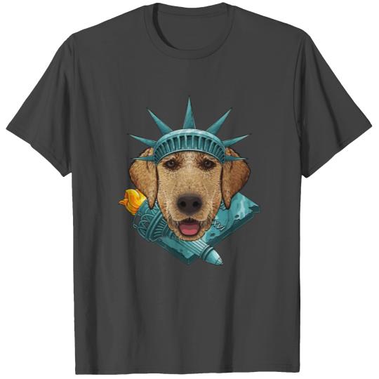 Statue Of Liberty Labrador Retriever 4th Of July U T Shirts