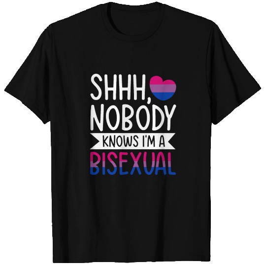 Shhh Nobody Knows I m a Bisexual LGBTQ Gay Pride T Shirts