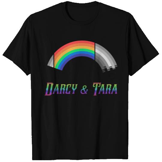 Heartstopper Rainbow Darcy and Tara LBGTQIA+ T Shirts