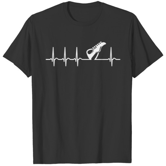 Cool Funny Heartbeat Playing Guitar Guitarist Pun T-shirt