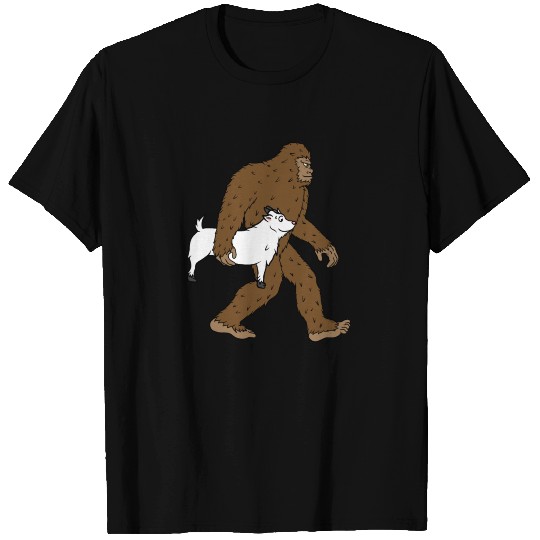 Bigfoot Sasquatch Carrying Goat T Shirts