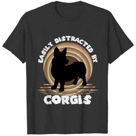 Easily Distracted By Corgis Vintage Silhouette T-shirt