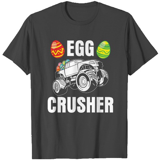 Cute Easter Egg Crusher Monster Truck Boys Kids T Shirts