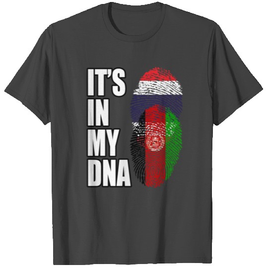 Thai And Afghanistan Vintage Heritage DNA Flag T Shirts
