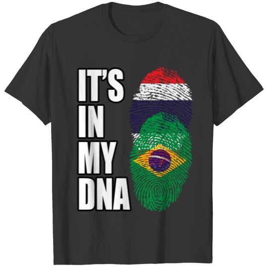 Thai And Brazilian Vintage Heritage DNA Flag T-shirt
