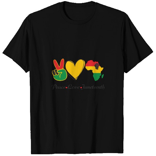 Peace Love Juneteenth, Freedom Day America African T Shirts