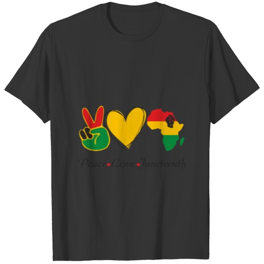 Peace Love Juneteenth, Freedom Day America African T Shirts