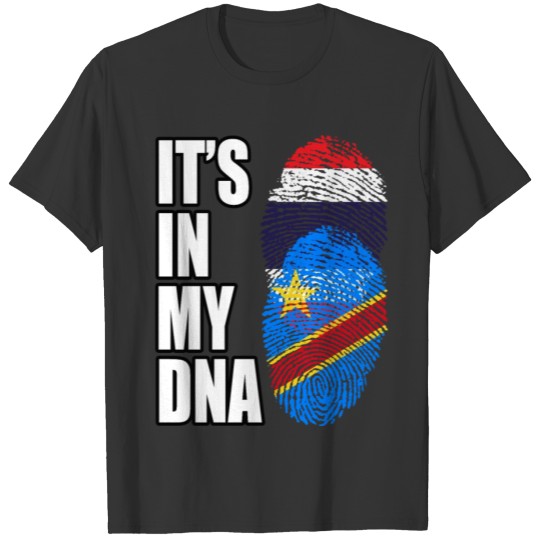 Thai And Congolese Vintage Heritage DNA Flag T-shirt