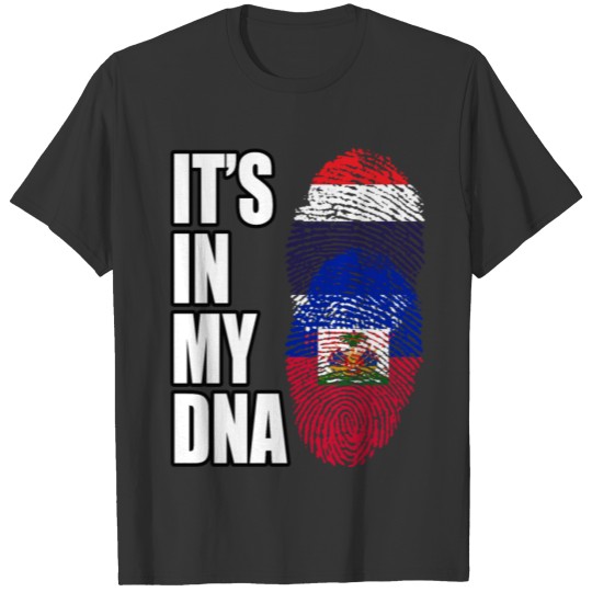 Thai And Haitian Vintage Heritage DNA Flag T-shirt