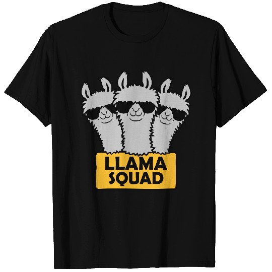 Llama squad team design T Shirts