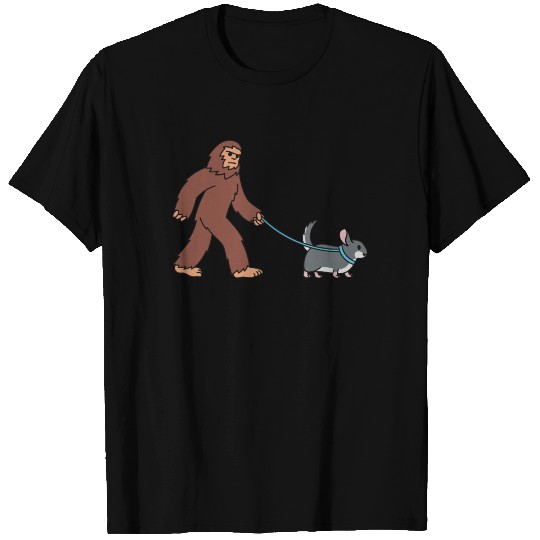 Bigfoot Sasquatch Walking Chinchilla T Shirts