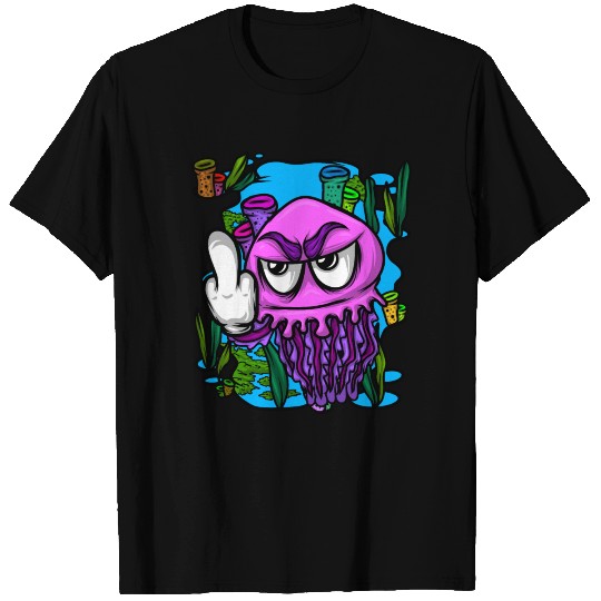Jelly Fish Middle Finger Jellyfish T Shirts