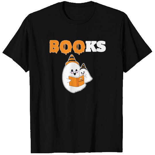 BOO Halloween Librarian Library English Teacher T Shirts