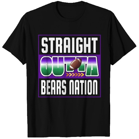 Straight Outta Bears Nation Football Full Icon T Shirts