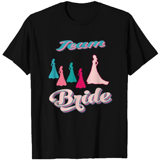 team bride silhouettes bachelorette party T Shirts