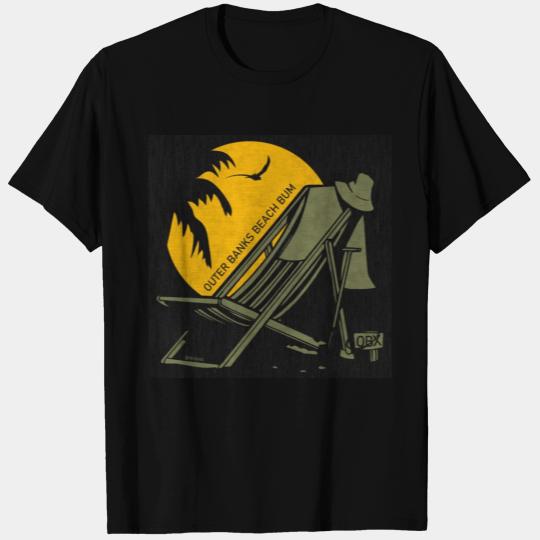 OBX Beach B OBX Army Green Black Vintage T Shirts
