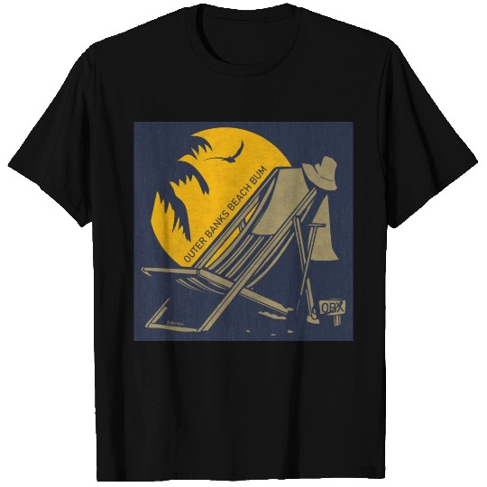 OBX Beach B OBX Gold Navy Vintage T Shirts