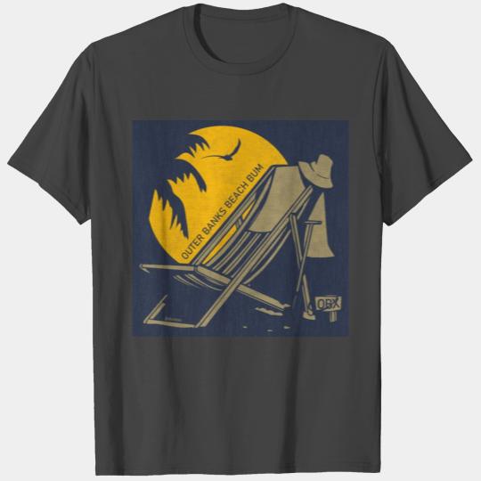 OBX Beach B OBX Gold Navy Vintage T Shirts
