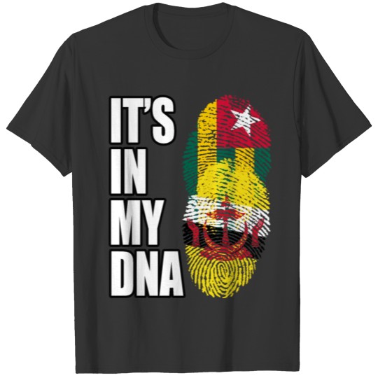 Togolese And Bruneian Mix Heritage DNA Flag T-shirt