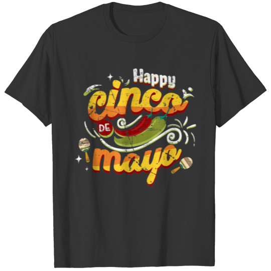 Cute Happy Cinco De Mayo Men and Women Mexican T Shirts