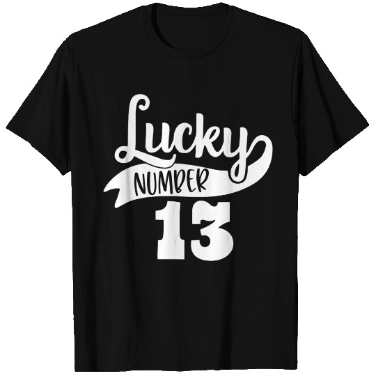 Lucky Number 13 Birthday Party Design T Shirts