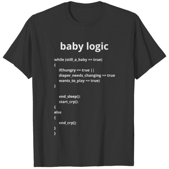 Baby Logic Programming Coder Computer Geek Nerd Pc T-shirt