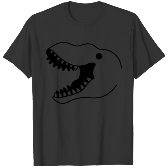 t-rex wide open mouth head T-shirt
