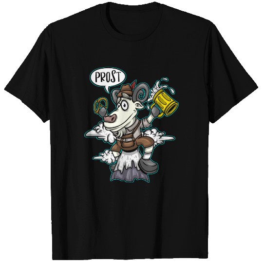 Goat Beer Pretzel Bavarian Leather Trousers Beer T Shirts