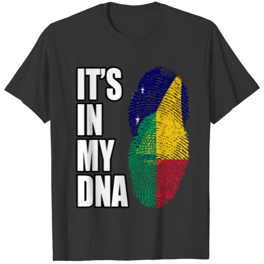 Tokelauan And Benin Mix Heritage DNA Flag T-shirt