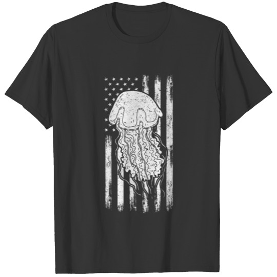 Jellyfish American Flag Jellyfish Lover Jellyfish T-shirt