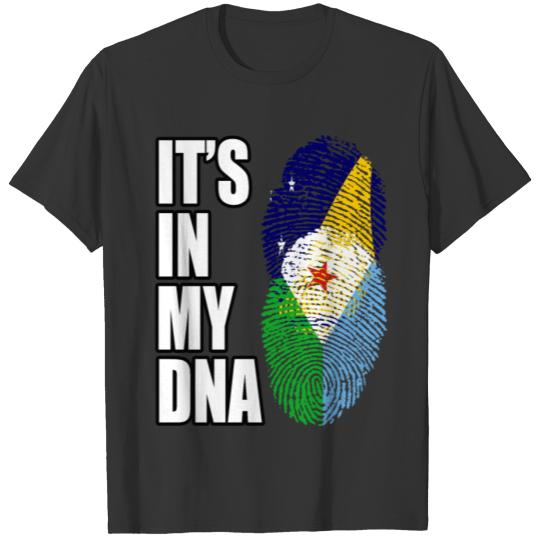 Tokelauan And Djiboutian Mix Heritage DNA Flag T-shirt