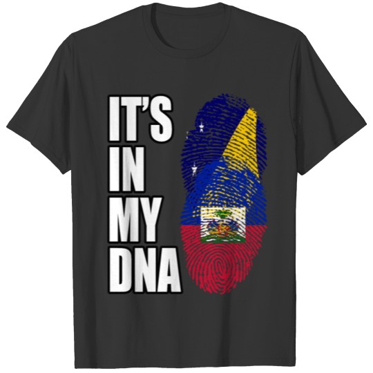 Tokelauan And Haitian Mix Heritage DNA Flag T-shirt