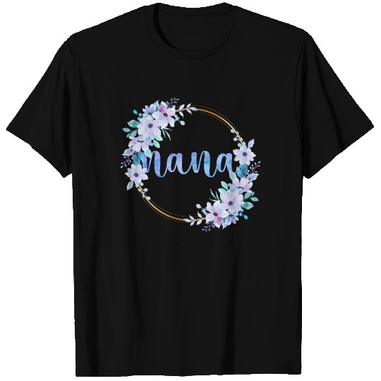 Nana Flowers Cute Gardening Grandma T Shirts