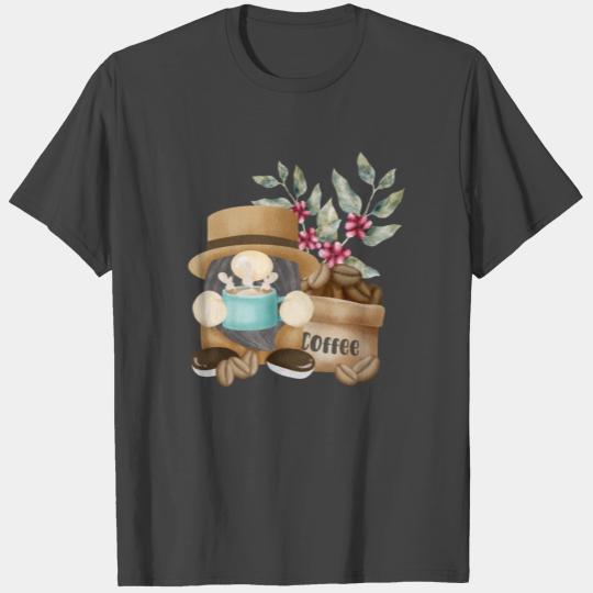 Coffee Gnome Gardening Funny Gnomes T Shirts
