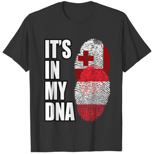 Tongan And Austrian Mix Heritage DNA Flag T-shirt