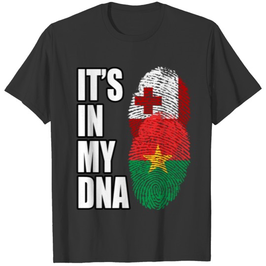 Tongan And Burkina Faso Mix Heritage DNA Flag T-shirt